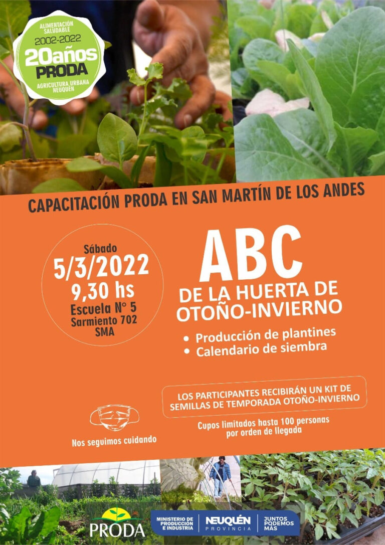 Capacitación abierta y gratuita sobre huerta