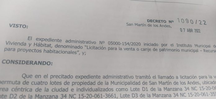 El municipio permutó 12 hectáreas que permitirán construir 360 viviendas