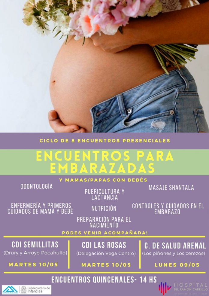 La semana próxima continúan los “Encuentros para Embarazadas” en distintos puntos de la ciudad
