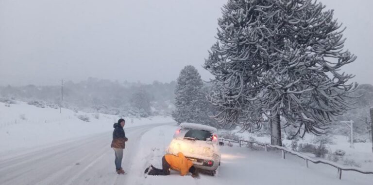 Por alerta de nevadas y fuertes vientos intensifican acompañamiento en rutas