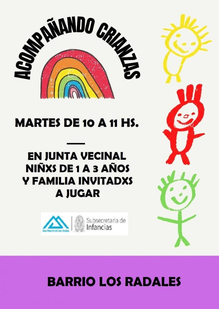 Acompañando Crianzas: se invita a familias con niños y niñas de 1 a 3 años a participar de los encuentros