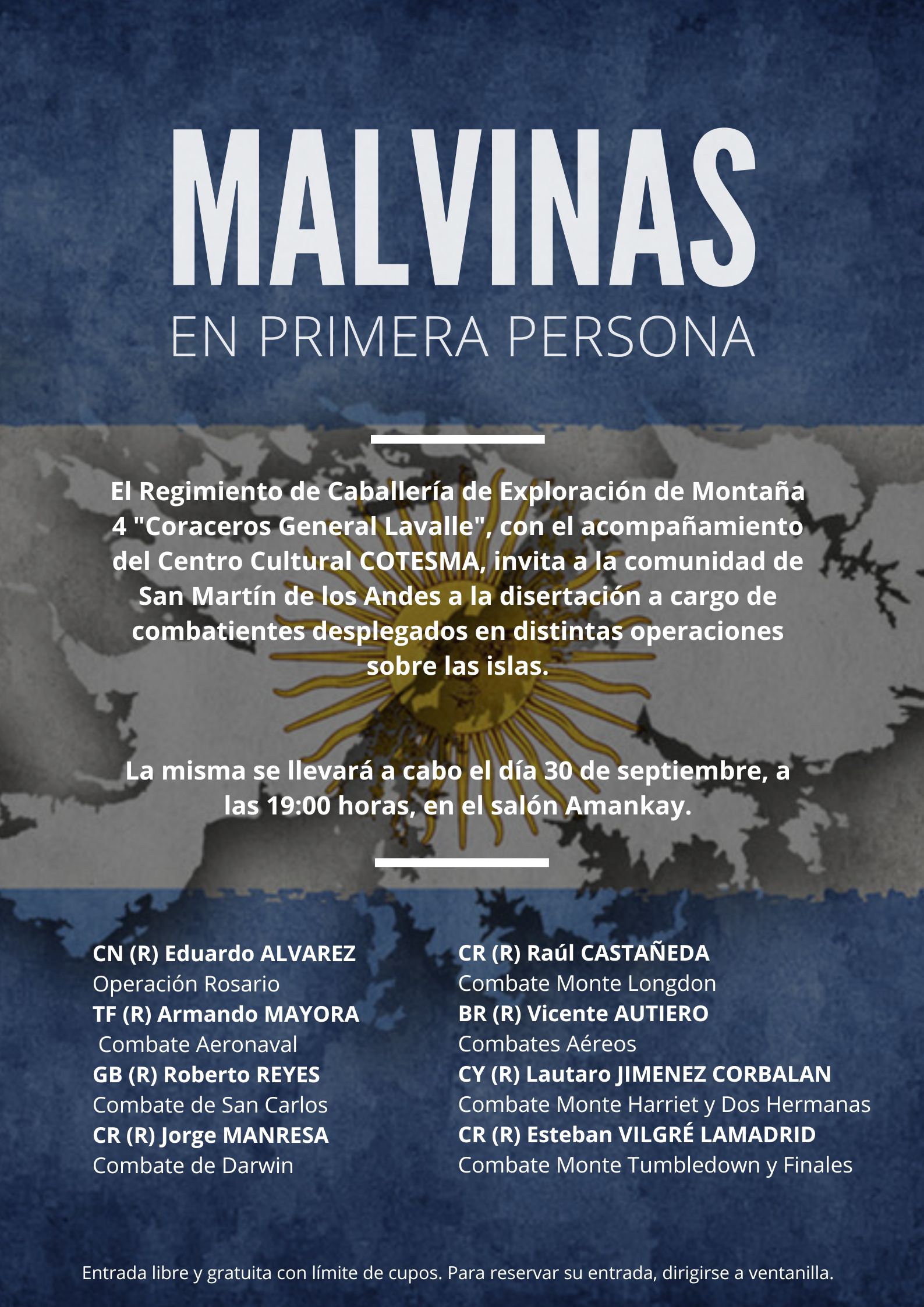 Disertación de veteranos de guerra de Malvinas en el Centro Cultural Cotesma