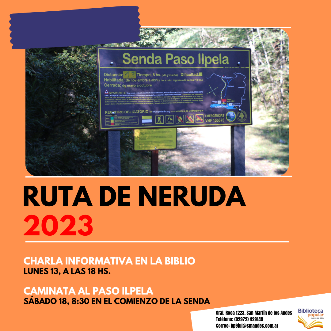 Convocatoria para realizar la Ruta de Neruda 2023 thumbnail