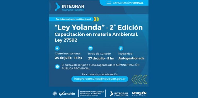 Nueva edición de la capacitación virtual de la “Ley Yolanda”