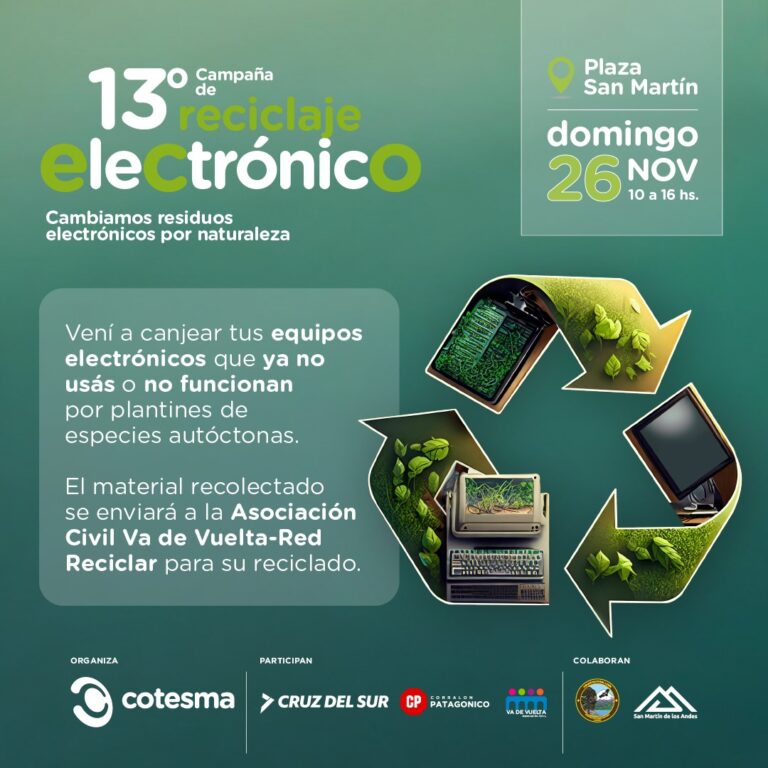 Se viene la 13° Campaña de Reciclaje Electrónico