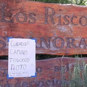 Los Riscos: Vecinos denuncian que el camino esta destruido