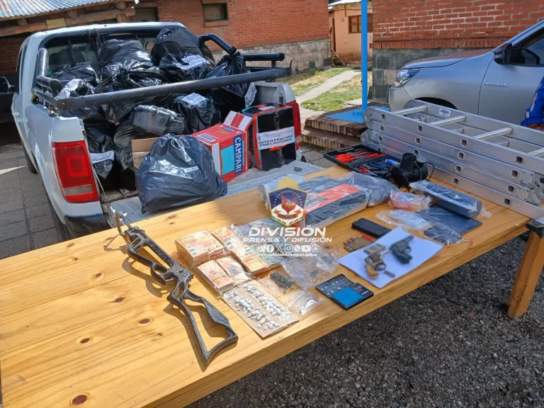 Tres personas demoradas, secuestro de armas y drogas en allanamientos en San Martín de los Andes