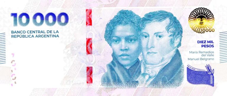 Desde hoy, el Banco Central pone en circulación el nuevo billete de $10.000