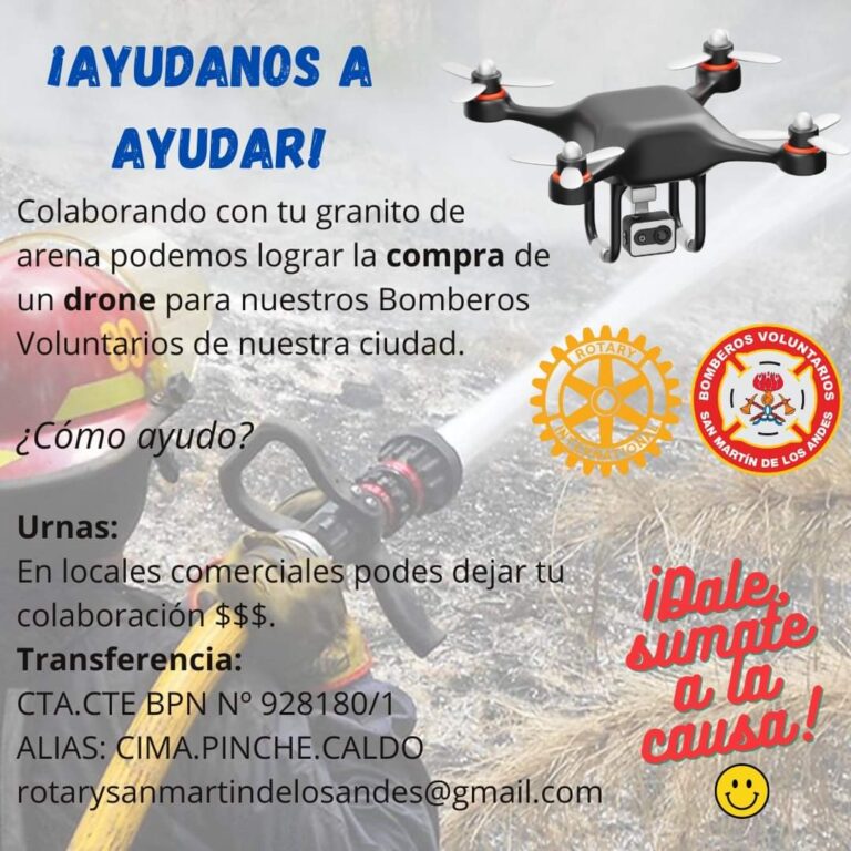 ¡Entre todos se puede! el Rotary Club lleva adelante una colecta de dinero para colaborar con Bomberos Voluntarios