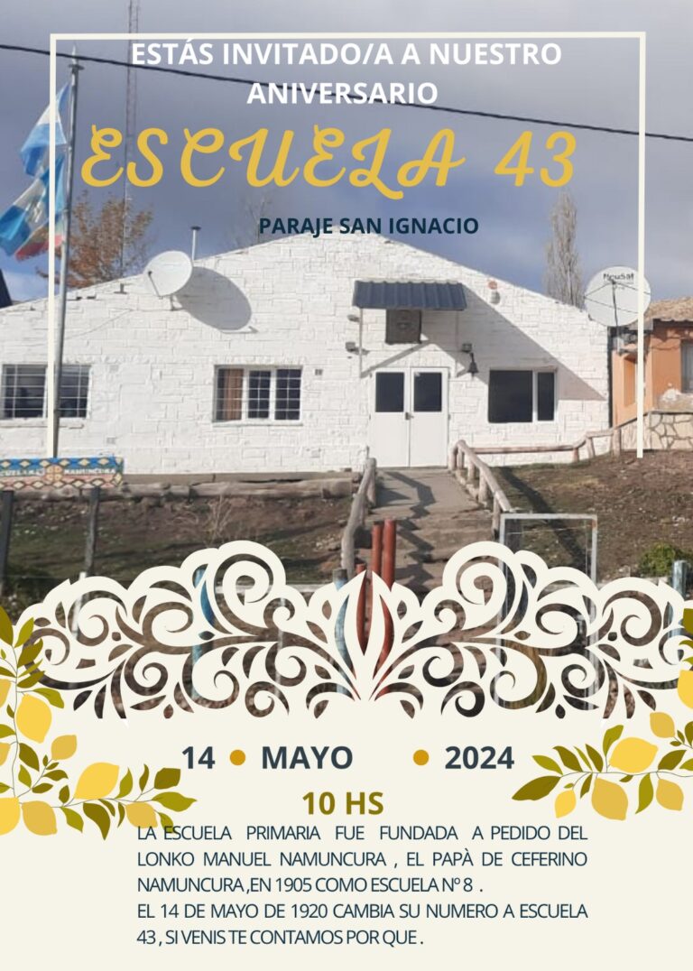 ¡Feliz Cumpleaños! la Escuela 43 de San Ignacio cumplirá 119 años