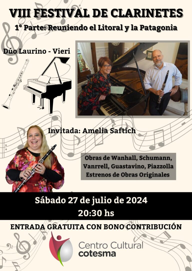 Llega el VIII Festival de Clarinetes Andino Patagónico