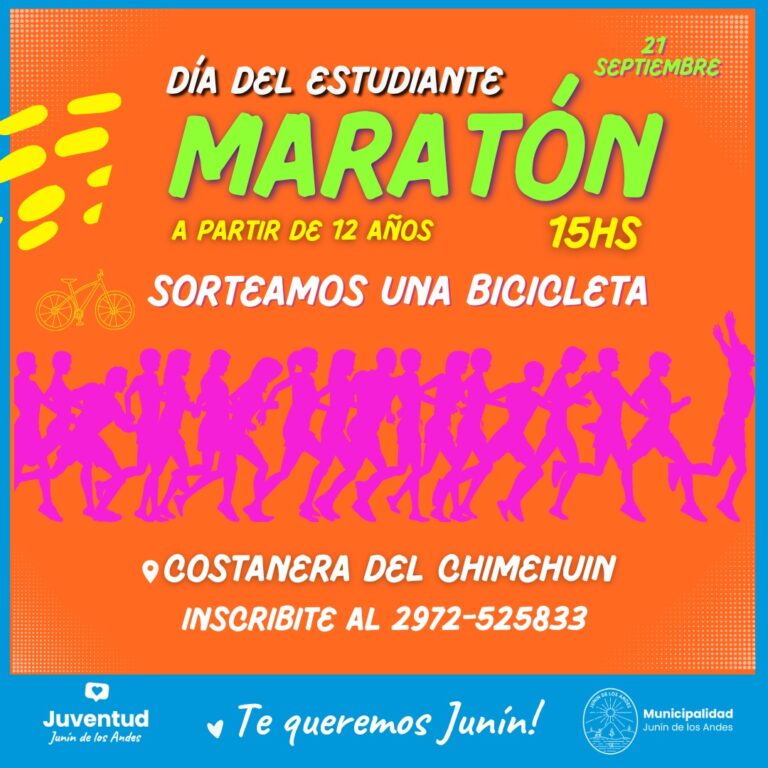 Junín de los Andes Celebra el Día del Estudiante con Maratón y Evento Artístico