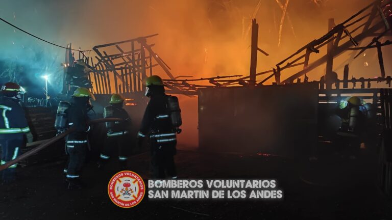 Incendio consumió en su totalidad un galpón en maderera