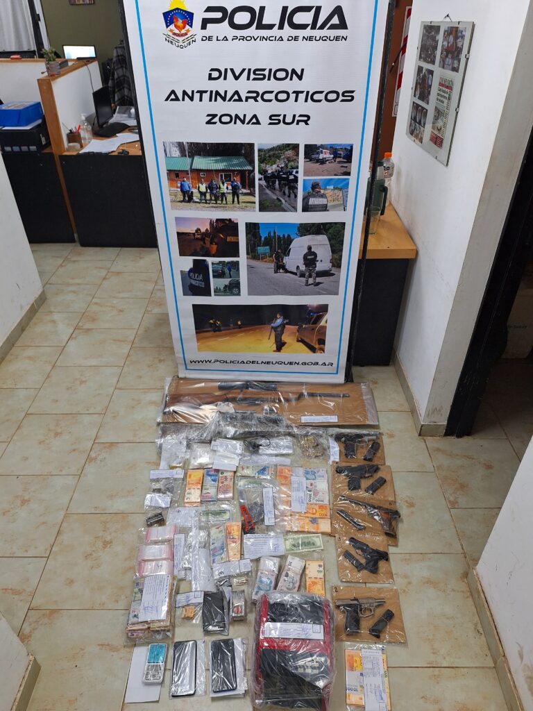 Secuestran drogas, dinero y armas en San Martín de los Andes