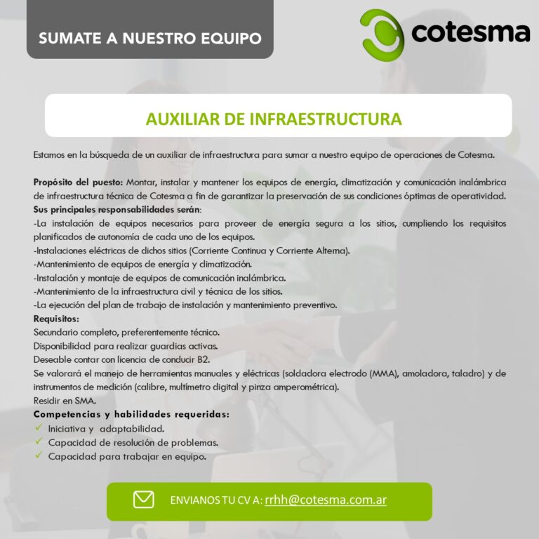 Llamado a búsqueda laboral en el Centro Cultural Cotesma