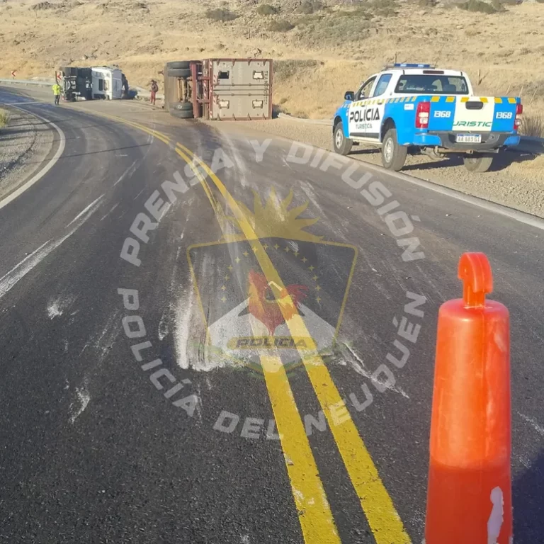 Un camión volcó y quedó bloqueada una mano de Ruta 237: quién debe sacarlo