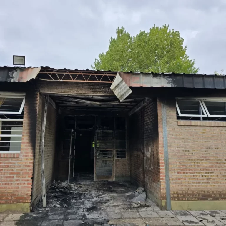 Incendio en escuela primaria N° 342 de San Patricio del Chañar