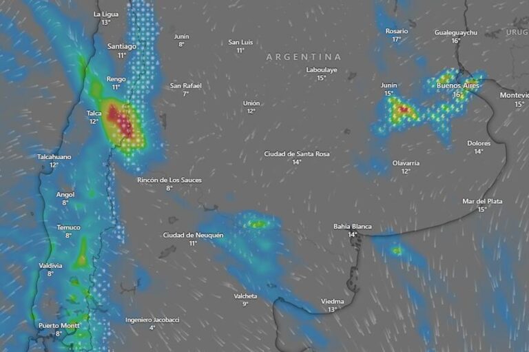 Alerta por tormentas, vientos de 100 km/h y fuertes nevadas en 12 provincias
